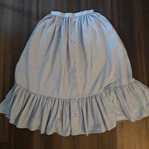 Unique Vintage Light Blue Western Maxi Skirt (size medium)